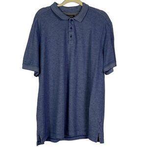 Nordstrom Mens Shop Blue Polo Shirt, Cotton/Spandex Blend, Men's XL